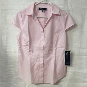 Jones New York Light Pink Button-Up Blouse size small